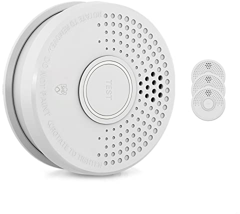SHD Rauchmelder Set wechselbare Batterien (4X) - DIN EN14604 Geprüft & BSI-Zertifiziert, Brandmelder mit Stummschaltung & Selbsttest Funktion, Rauchmelder Magnethalter geeignet, Feuermelder DOF39