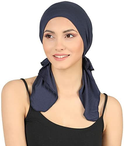 Deresina Headwear Vorgebundenes Bandana (Denim)