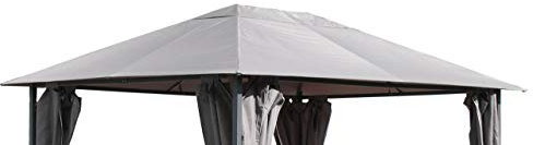 QUICK STAR Ersatzdach 250g Garten Pavillon 3x4m Grau Antik Pavillondach Ersatzbezug