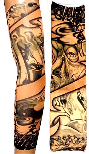 Lovelegis Manicotto Tattoo Manica Tatuaggio Finto Occhio Carte Joker Tribale W05 Idea Regalo Natale Compleanno Festa