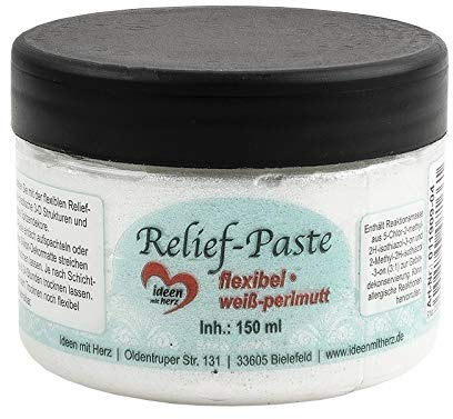 Ideen mit Herz Pasta de relieve, flexible, 150 ml (blanco nácar)