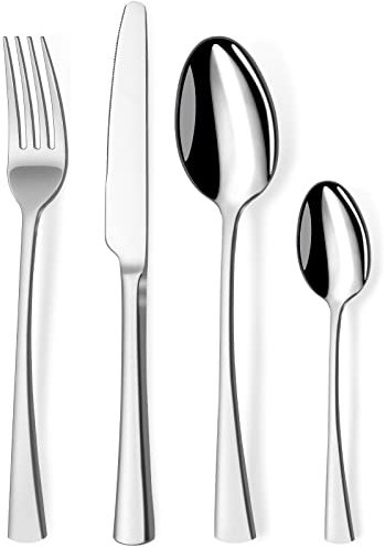 Bestdin set posate inox 6 persone, set di posate 24 pezzi, servizio posate lucidato a specchio, posate moderne adatte a casa/festa/ristorante (lavabili in lavastoviglie)