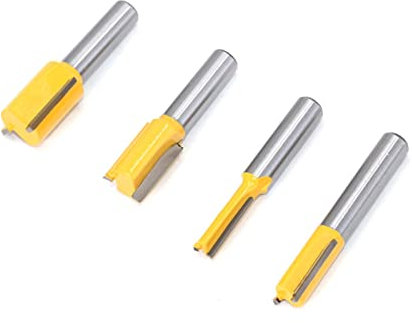 Surface Milling Cutter 8mm Handle Flush Trim Router Bit Straight Knife Woodworking Cleaning Engraving Milling Cutter Woodworking Trimming Knife (Cutting Edge Length : 8 12)
