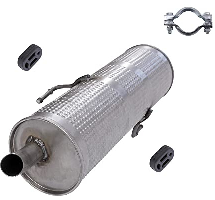 ATEC Germany Auspuff Schalldämpfer Set 1x Endschalldämpfer, mit | Kompatibel mit: PEUGEOT 206 Schrägheck