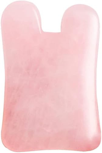 Massageroller, Massagestab, Massagewerkzeug, Rosenquarz-Jade-Roller, echte Jade, Gua Sha-Brett, Pilz-Massagegerät, Gesichtslifting-Werkzeug, Gesichts-Guasha-Massage-Werkzeug (Roller) ( Color : Roze ,