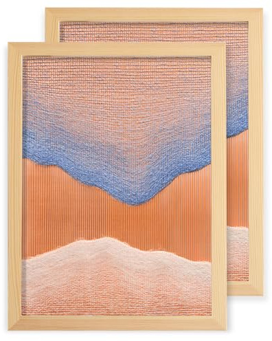 Cispree A4 Wood Picture Frames with Clear Plexiglass, Large Poster/Document Frames for Family/Christmas (8.25x11.75 Inches), 2 Pack, Natural