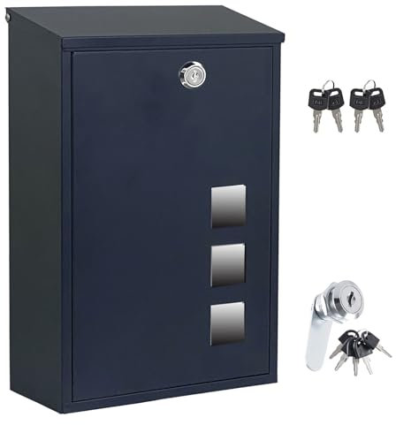 Stonebroo Cassetta Postale da Esterno, Cassetta Posta Moderna, con Finestrelle, Antracite