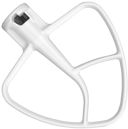 Volumoon Batteur Plat Compatible avec KitchenAid 4.5-5QT, Batteur à Pagaie, Fouet en Aluminium Accessoire, Convient aux Modèles de Mixeurs à Tête Inclinable