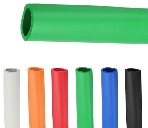 Pipe Insulation Tube 1.0 m Foam Tubing for Handle Grip Support, 5mm Thick Foam Pipe Covers, Pipe Lagging, Foam Hose for Plumbing Freeze Protection Exercise Handle ID 18 22 25 28 32 mm(Green,ID 32mm （1