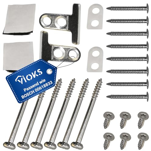 VIOKS Kit de montage de porte de rechange pour Bosch Siеmens 00618833 618833 - Kit de montage de porte extérieure compatible avec lave-vaisselle intégré et entièrement intégré