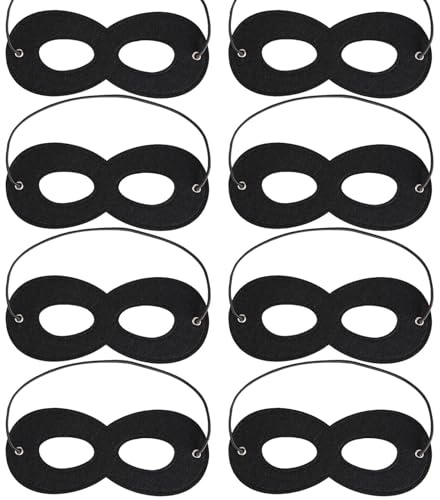 EUPSIIU 8 Stück Venezianische Maske, Maskerade-Maske, Filzmaske, Halloween-Maske, Cosplay, Maske, Karneval, Mottopartys, Maske für Herren und Damen