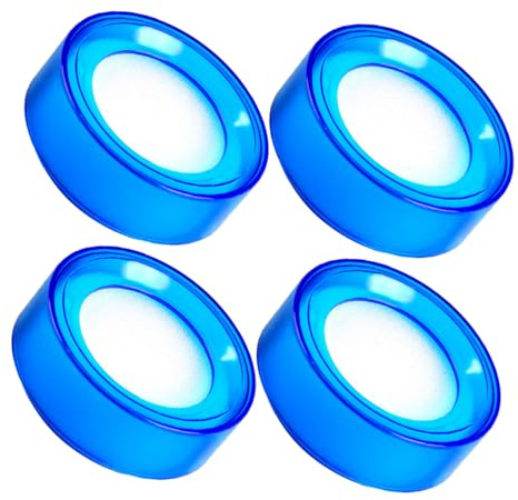 DIYEAH Spugna Umidificante Per Dita 4 Pezzi Contenitore Trasparente Blu, Inumiditore Rapido Per Gestione Contanti e Forniture Bancarie, Accessorio Ufficio Per Manipolazione Denaro e Carta