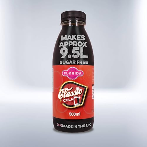 Florida Soda Syrup Compatible with SodaStream - 500 ml, Mix n Match, Multiple Flavours, Concentrates, Flavourings For Fizzy Drinks (Classic Cola Sugar Free)