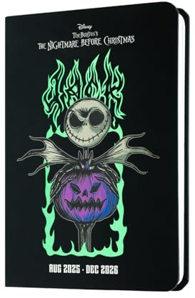Grupo Erik Taschenkalender Terminplaner 2026 Disney The Nightmare before Christmas Kalender Schulplaner Jahreskalender 2026 Geschenk Einschulung Mädchen und Jungen Schulsachen