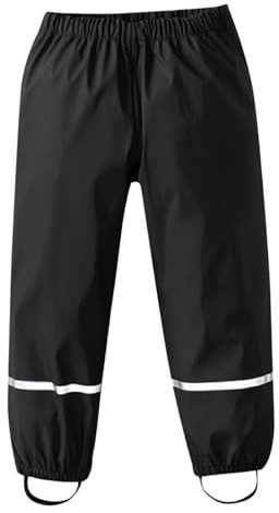 Bastwahl Pantalon Pluie Moto Garçon - Pantalon de Pluie Enfants Imperméable et Coupe-Vent Unisexe Salopette Léger Non Doublé Rain Pants Boue Respirant pour Garçons et Fille