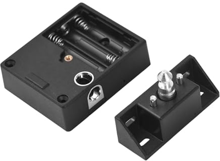 Irishom Smart Cabinet Lock, Keyless Drawer Lock for Office Desk, Cabinet Lock with 8.5mm Steel, for Wooden Chest, Unlock with M1 Card, Black (Black)