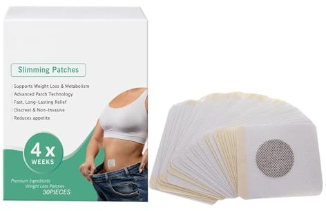 Patch Minceur 30 Pièces – Patchs amincissants naturels – Formule naturelle pour ventre plat et taille affinée – Idéal pour une silhouette fine