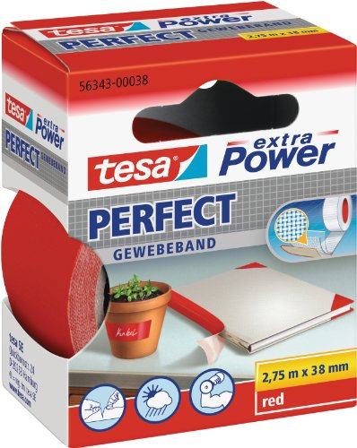 Tesa Extra Power Perfect, rosso, 2.75m x 38mm