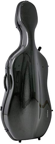 GEWA Celloetui Idea schwarz/innen dunkelblau Original 100 Prozent Carbon 2.9kg Schwebelagerung, Zubehörtasche, Made in Germany