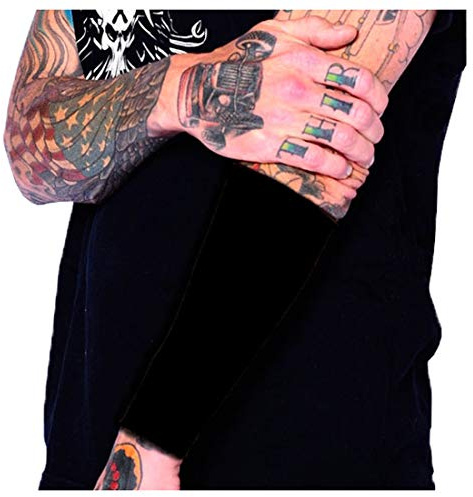 Tat2X Men's Ink Armor Forearm 9 Tattoo Cover Up Sleeve X-Small/Small Black (single forearm tattoo cover up sleeve)