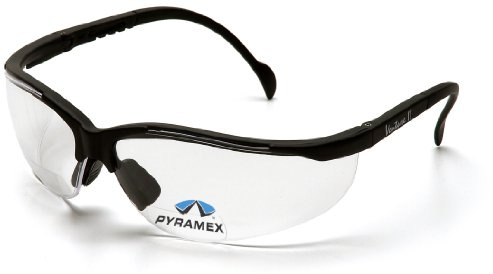 Pyramex Safety V2 Readers SB1810R10 stabile Schutzbrille mit integrierter Lesebrille/Weitsichtstärke +1.0 / besonders leichter Tragekomfort/farblose Gläser