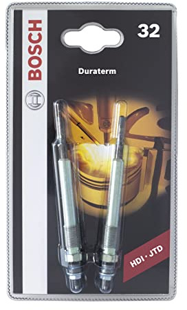 Bosch 0250202918 (32) - Bujía incandescente Duraterm - Blister - lote de 2 unidades - para vehiculos con motor diesel