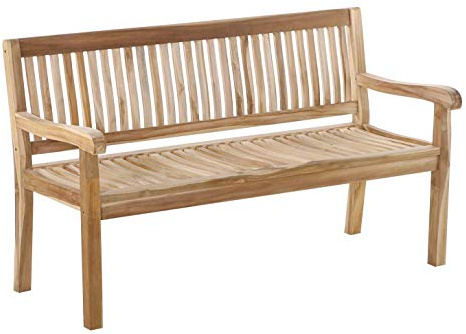 SAM 3-Sitzer Gartenbank Kingsbury, 150 cm Sitzbank, Teak-Holz, Massive Holzbank, ideal für den Balkon oder Garten