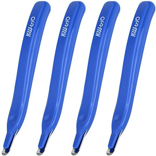4 Pack Magnetische Heftklammerentferner, FineGood Push Full Professional Easy Set für Schule, Büro und Home-Blue