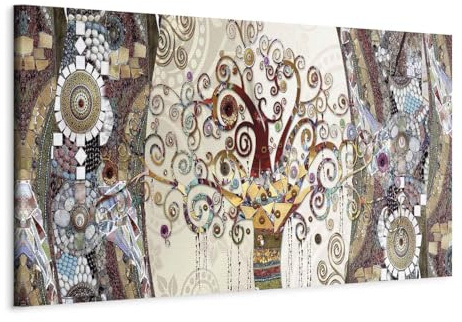 murando - Quadro Moderno per Soggiorno Grandi, Gustav Klimt, 120x40 cm | Chiodi Inclusi, 1 Pezzo, Pannelli Decorativi per Pareti, Decorazione da Parete, Resistenti Allo Sbiadimento