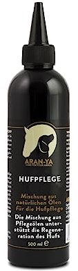 Aran-ya Hufpflege Huföl für Pferde 500ml, unterstützt die natürliche Regenration des Pferdehufs | Huf-Pflege Pferde aus natürlichen Ölen, für gesunde Pferde-Hufe