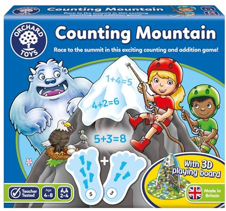 Orchard Toys Counting Mountain Game, Educational Maths Game, Develops Counting and Addition from 1-10, Perfect for Kids Age 4-8, Educational Game Toy