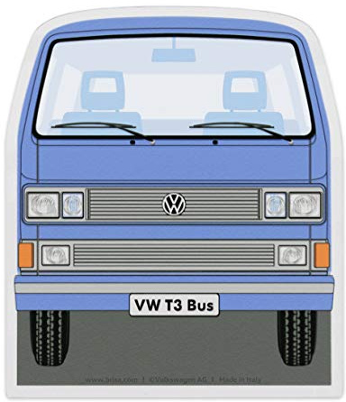 BRISA VW Collection Volkswagen Polycarbonate Gratte-Glace-Givre-Élimination de la Neige Accessoires pour Voiture (Bus Avant/Bleu)