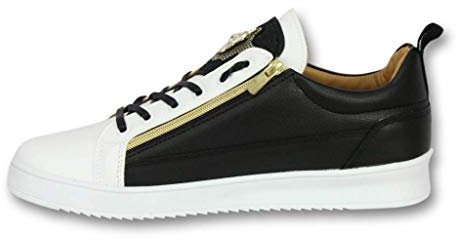 Zapatos De Hombre - Zapatillas Bee Negro Dorado - Negro