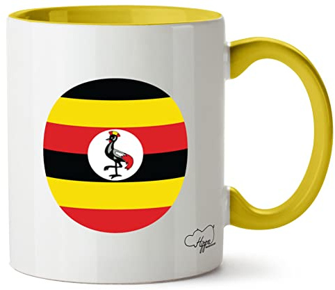 Hippowarehouse Uganda Flag Printed Mug Various Colour Options Ceramic Cup Kitchenware 11oz