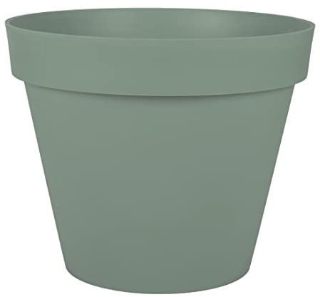 EDA - Maceta Redonda Toscana de 48 cm de diámetro – Volumen 43 L – Ø 47,5 x 39 cm – Verde Laurel