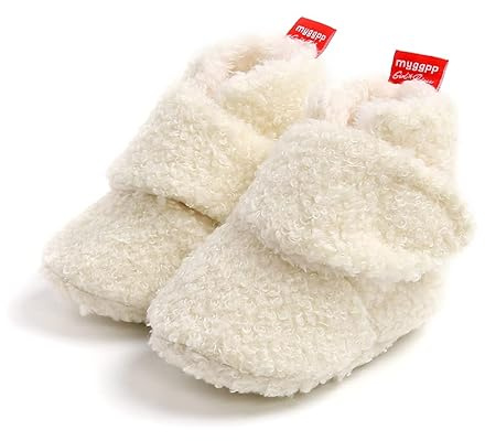 Sehfupoye Kleinkind Baby Jungen Mädchen Baumwolle Booties Schuhe Gestreifte Weiche Sohle Neugeborene Erste Wanderschuhe Warme Fleece Stiefel 0-18M