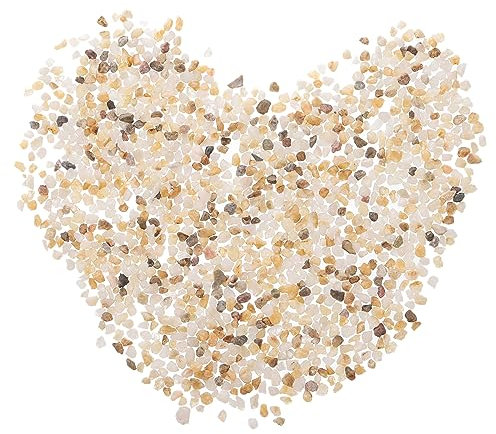 sourcing map 250g/0.55lb 3-6mm Decorative Gravel Stones, Coarse Sand Stone DIY Decor for Vase Filler Beads Crafts Fish Tank Aquarium Garden Decoration Potted Plants, Taupe