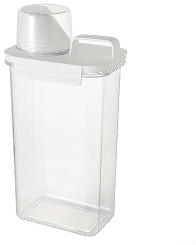 2300ML Luftdichter Waschmittelspender Mit Messbecher, Mehrzweck-Waschpulverspender Waschpulver Dose Waschpulver-BehäLter Aufbewahrungseimer Waschmittelbox, Leere Flaschen FüR WeichspüLer (2300ml)