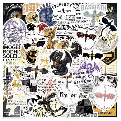 120pcs Fourth Wing Aufkleber, Inspirational Dragon Stickers, Positive Motivational Vinyl Wasserdicht Graffiti Skateboard Scrapbook Laptop Aufkleber Für Teens