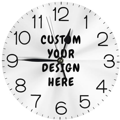 Orologio con Foto Personalizzato Rotondo Personalizzato con Testo Fotografico Orologio Rotondo Personalizzato Orologio da Parete Personalizzato Regalo per Famiglia Natale Matrimonio San Valentino Comp