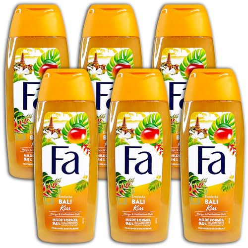 6 er Pack Fa Island Vibes Bali Kiss Duschcreme Duschgel Shower Gel 6 x 250 ml