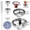 Set di Imbuto da Cucina con Maniglia per Marmellate,Imbuto a Bocca Larga in Acciaio Inox,Imbuto per inscatolamento per Marmellate, Legumi (4 Imbuti + 1 Colino + 1 Ganci + 1 Pennello)