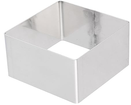 Generic Square Mousse Stainless Steel Cake Ring 5 Inches Round Mousse Ring Mold Set for Baking Cookie Mould Mousse Mould