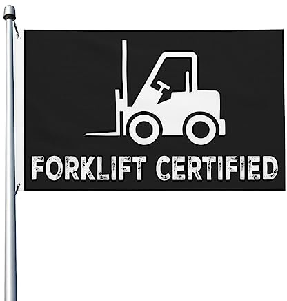 Bandiera certificata per carrello elevatore per ragazzi in camera Bandiere uniche su entrambi i lati da parete per patio 9,1 x 1,5 m, arazzo certificato per carrello elevatore per aula