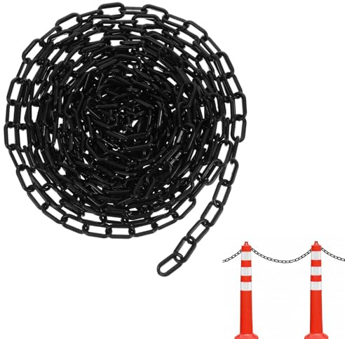 ULTECHNOVO Sicherheitskette Aus Kunststoff 10M Menschenmengenkontrollkette Warnkette Für Absperrungen Leitkegel Und Parkschranken