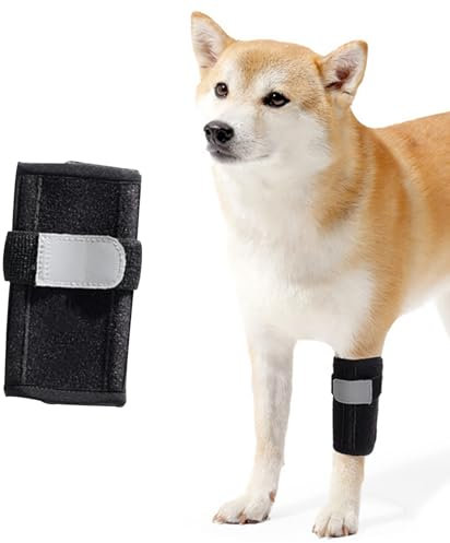 RIVDEE 1 Pcs Gelenkbandage für Hunde, Hunde Kniebandage,Haustier Schutzausrüstung,Schutzausrüstung Kniepolster für Hunde,Hundebein-Ärmel (L)
