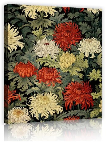 Botanische Blumen Wandkunstdrucke Vintage Klassische Blume Kunst Ölgemälde Impressionismus Leinwand Malerei Kunstwerk für Wand 38x50cm Innenrahmen