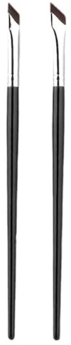Pinceau fin plat pour sourcils et pinceau biseauté pour une application précise du maquillage R9F3 Yeux en place