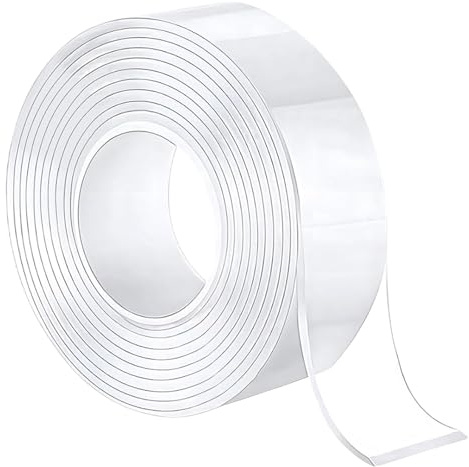 Nastro biadesivo nano resistente, forte adesivo, extra large (3,0 m x 3 cm x 2 mm), nastro di montaggio rimovibile, nastro adesivo trasparente multiuso decorativo da parete per poster, appendere foto