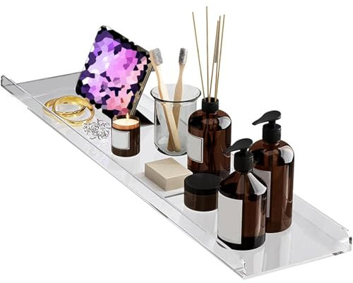 MIDUOLAI 01,80cm,Acryl-Badewannenablage FüR Die Badewanne, Badezimmer-Aufbewahrungsbox, Transparentes Badewannen-Organizer-Regal, FüR Brautpartys, Hochzeiten Und Einweihungspartys